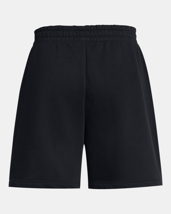 Women's UA Icon Fleece Boyfriend Shorts, Black, pdpMainDesktop image number 6